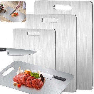 Thớt thép không gỉ S / M / L - Thớt chống nấm mốc hai mặt dày