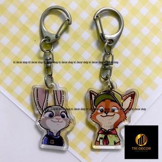Móc Khoá Cặp Đôi Zootopia Nick Cáo Và Judy Thỏ