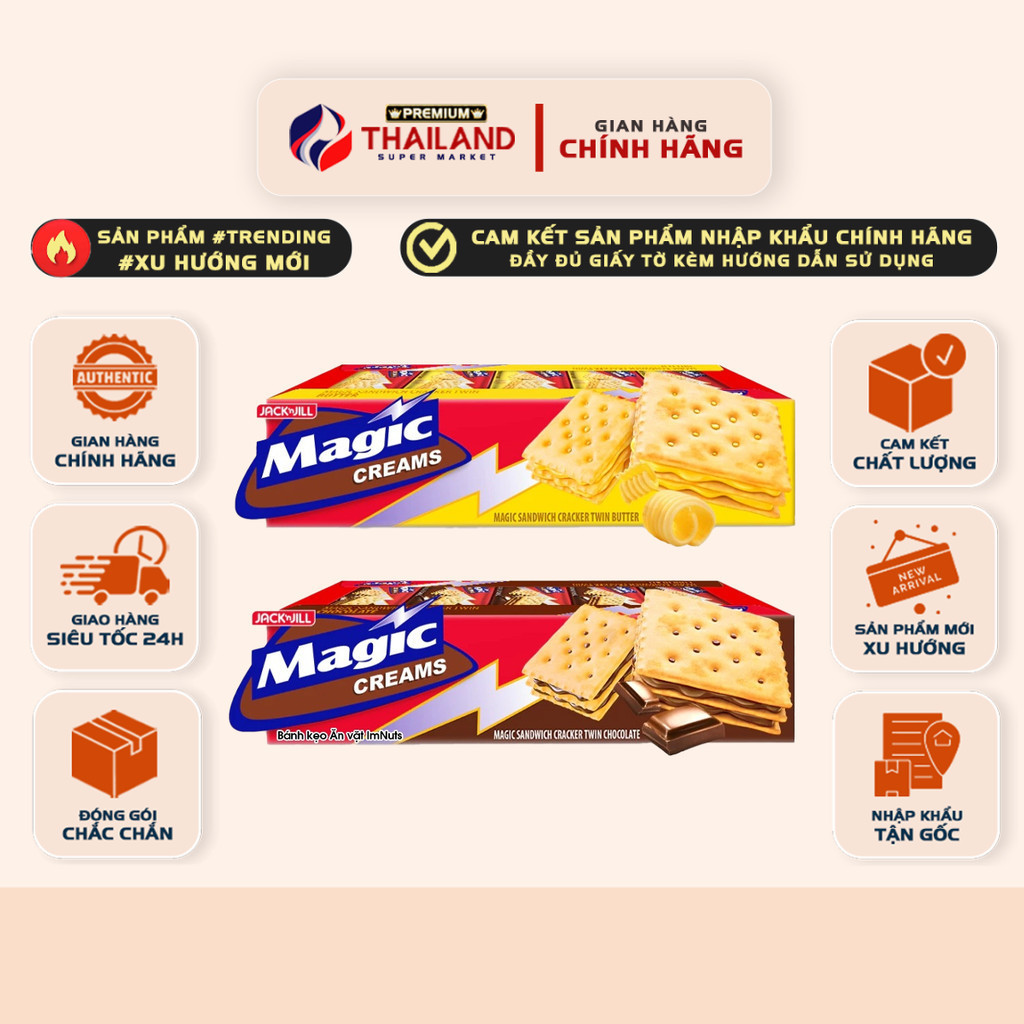 Bánh Quy Mặn Giòn 2 Lớp Kem Magic Cracker Twin – Đủ Vị – Hộp 300g ...