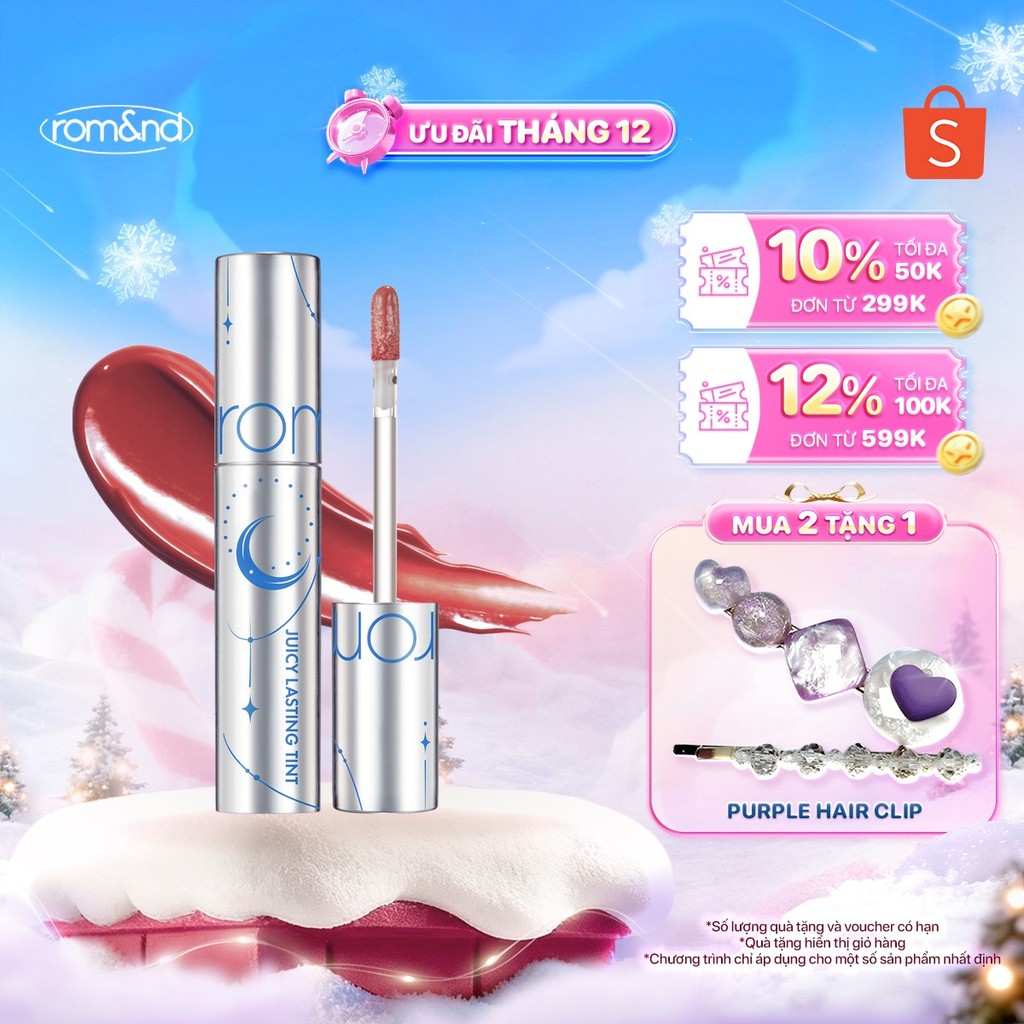 [Rom&nd] Son Tint lì cho môi căng mọng Hàn Quốc Romand Juicy Lasting Tint 5.5g