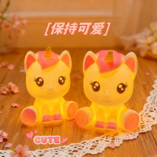 Đèn Ngủ LED Cho Bé Mềm Silic Cảm Ứng Cảm Ứng Đèn Trang Trí Phòng Pony Kỳ Lân Đèn Cho Bé Trẻ Em