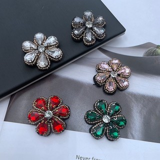Phụ kiện handmade đính hạt kim cương giả và ngọc trai đơn giản, phù hợp trang trí mũ và giày