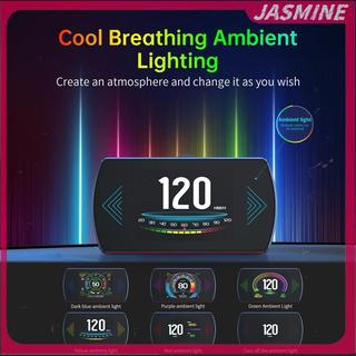 JASMINE P12S Xe Ô Tô OBD2 Màn Hình Hiển Thị Hệ Thống Kép Cho HUD OBD Đồng Hồ Đo Kỹ Thuật Số Thông Minh Tốc Độ Đọc Nhiên Liệu Mã Lỗi Lái Xe JASMINE