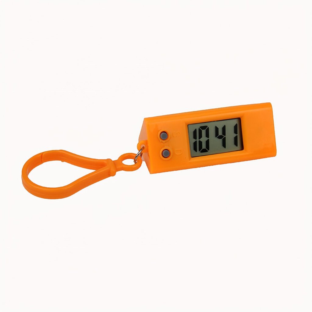 Đồng Hồ Điện Tử Mini Bằng ABS Có Nút Treo Ba Lô / Móc Khóa / Đồng Hồ Kỹ Thuật Số Dễ Mang Theo