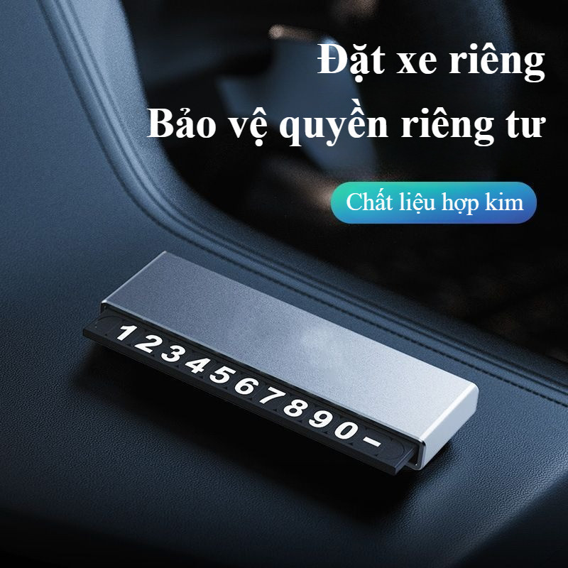 Bảng Số Điện Thoại Ô Tô Cao Cấp - Vật liệu hợp kim nhôm cao cấp, Thiết Kế Mỏng Tinh Tế, Chịu Nhiệt Tốt
