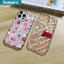 Ibumpers Ốp Điện Thoại Hoa Hồng Thanh Lịch Họa Tiết Nơ Đẹp Trong Suốt Mềm Mại Cao Cấp Chống Sốc Cho iPhone 11 12 13 14 15 16 17 Pro Max IP 7 8 Plus Iphon X XS XR Xs max
