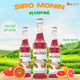Siro Monin Cam Đỏ Blood Orange 70cl, Nguyên Liệu Pha Chế Chuyên Nghiệp, Syrup Nhập Khẩu Pháp