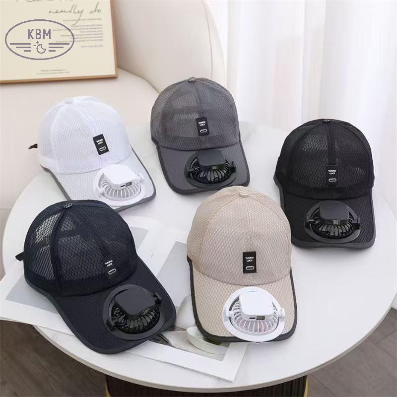 KBM Mùa Hè Lưới Năng Lượng Mặt Trời Quạt Bóng Chày Dành Cho Nữ Có Thể Điều Chỉnh Mũ Thoáng Khí Thể Thao Ngoài Trời Nhanh Khô Chạy Mũ FSSG