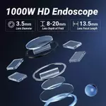 Công cụ loại bỏ sáp tai trực quan với máy ảnh 1080P HD Máy làm sạch tai không dây Đèn LED WiFi Bộ tai nghe thông minh Nhíp Chọn tai an toàn cho trẻ em Người lớn có thể sạc lại — ảnh 3