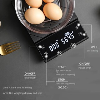 2025 Cân tiểu ly pha cà phê có chức năng đếm giờ,Cân điện tử nhà bếp mini 3kg/0.1g E6002,Pin/Mẫu sạc