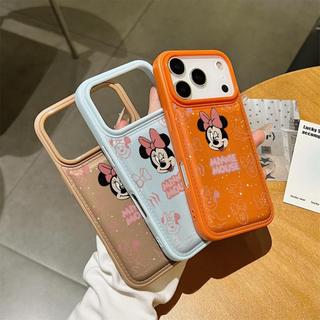 Hoạt Hình Dễ Thương Minne Chuột Đệm Không Khí Mềm Da PU Ốp Lưng Điện Thoại iPhone 17Promax 17Pro 12 13 14 15 16 Pro Max Chống Sốc Nam Nữ Vỏ Di Động