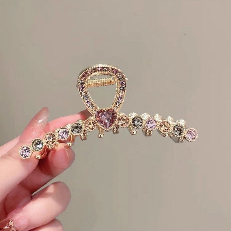 Kẹp tóc phong cách Hàn Quốc với kim cương giả, phù hợp với tóc dày - Mauropoli sẵn sàng