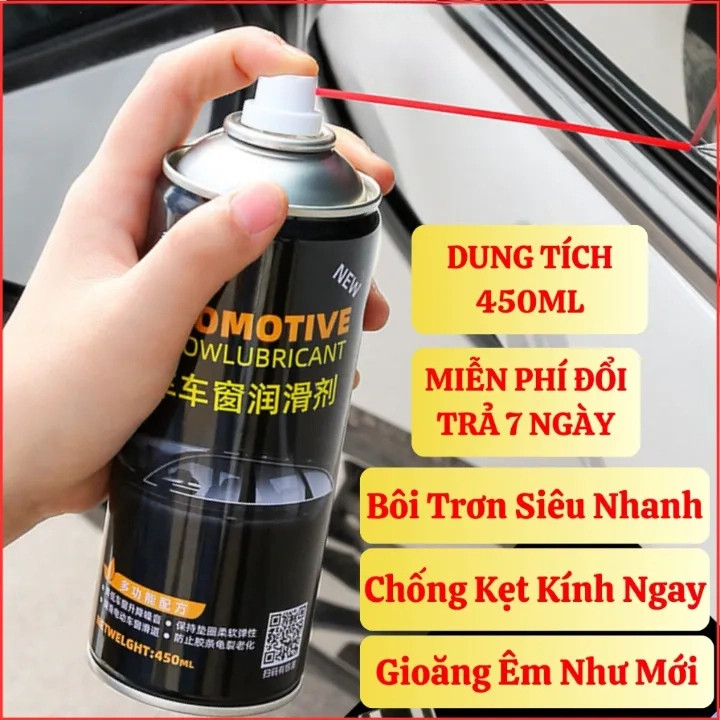 Xịt bôi trơn kính dung tích lớn - 450ml, vận hành êm ái, bảo vệ bộ phận cao su，Bảo Dưỡng Gioăng Cao Su