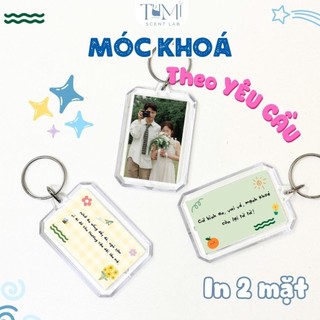 [IN THEO YÊU CẦU] Móc Khoá Thông Điệp In 2 Mặt Theo Yêu Cầu, Móc Khoá In Ảnh Kèm Lời Nhắn
