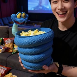 Crazy Zoo Rắn Dễ Thương Gary Bắp Rang Xô Hoạt Hình Hàng Hóa In 3D Hộp Bảo Quản Máy Tính Để Bàn