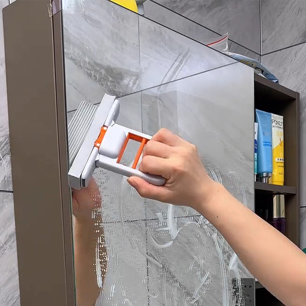 Cây lau nhà mini thay thế giẻ lau, tiện dụng cho bàn ăn, kính, nhà vệ sinh, kèm mút xốp