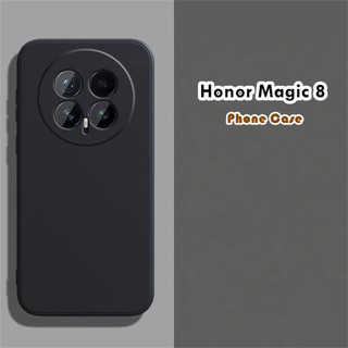 [Phong cách mới] Dành cho Honor Magic 8 Ốp lưng silicon Full Case Vỏ điện thoại màu trơn cổ điển Dễ tháo rời