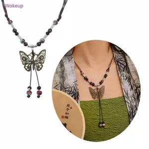 Vòng cổ bướm choker gốm sứ đính hạt - xu hướng thời trang cho nữ