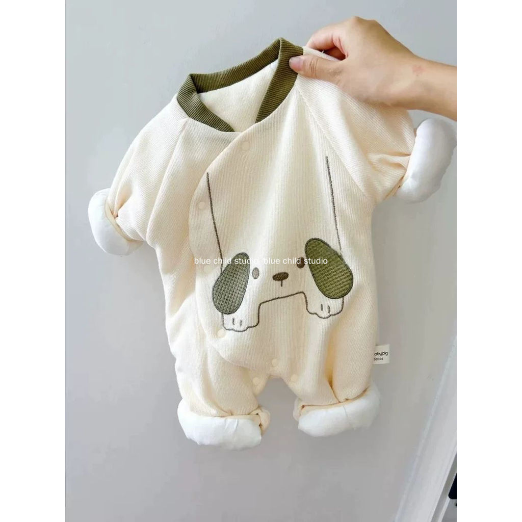 Quần áo đệm trẻ sơ sinh dễ thương ~ Quần áo liền quần dày ấm áp Quần áo đi chơi | BigBuy360 - bigbuy360.vn
