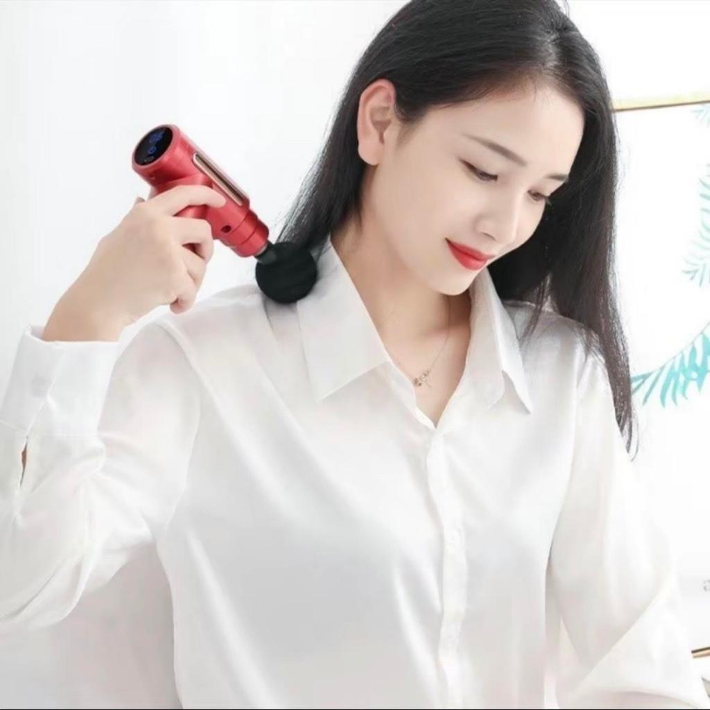 Máy massage cầm tay 4 đầu 6 chế độ cổ vai gáy