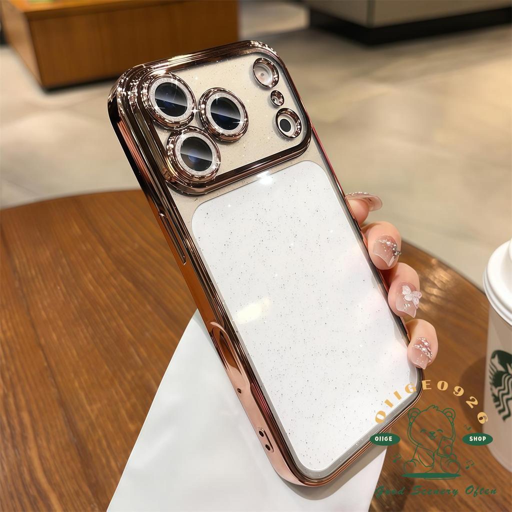 【 Ốp lưng iPhone17 】 Vỏ điện thoại lấp lánh mạ túi khí iphone17 Pro Max16 15 14 13 12 cho vỏ iPhone Vỏ mềm silicon TPU chống sốc