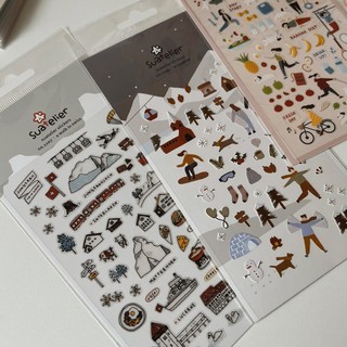 Sticker Hàn Suatelier nhiều mẫu mới trang trí bullet journal || Nhà Kawaii