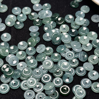((5 cái) Ngọc nước xanh tự nhiên 9mm với khóa an toàn rời - phụ kiện handmade)
