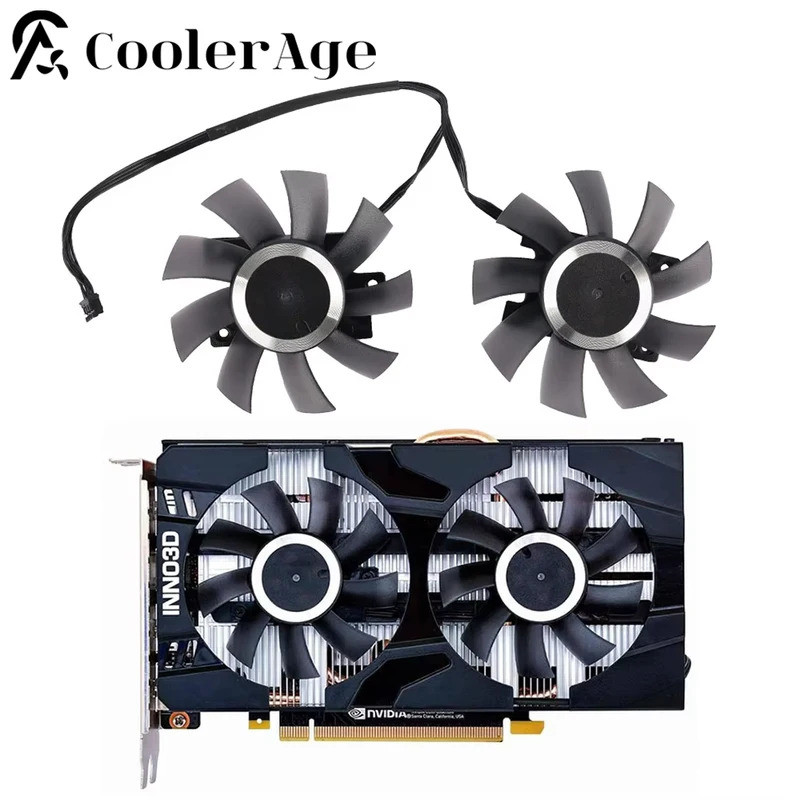 Quạt Card Video Cho INNO3D GeForce GTX 1660 Ti 1660 RTX 2060 Twin X2 75MM CF-12815S GTX160Ti GTX1660 RTX2060 Quạt GPU