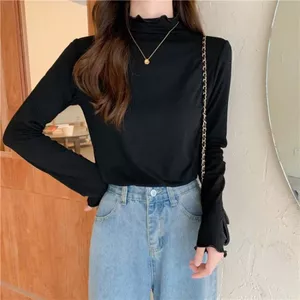 Áo Giữ Nhiệt Dài Tay Cổ Bèo Dáng Ôm Áo Thun Cổ 3 Phân Mềm Mịn Co Dãn TL.Online Shop GN002