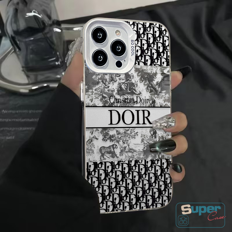 Ốp Lưng Cho Redmi 10C 14C 13C A3 9C 13 12 9 10 A2 12C 9C NFC 9A 10A 9T Note 11 14 13 9 8 10 11s 10s 12 Pro POCO C61 M3 Thương Hiệu Thời Trang In Chữ Doodle Mạ Kim Loại Vỏ mềm ống kính