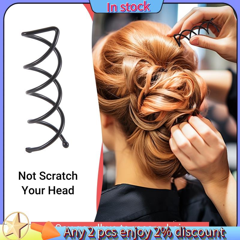 Còn hàng-10 chiếc 1 bộ Kẹp tóc xoắn ốc Xoắn Barrette (Đen)