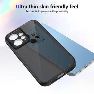 Dành Cho Redmi Note 12 4G Ốp điện thoại Cứng Mờ Da-Cảm Giác Mềm Khung TPU Chống Sốc Mỏng Vỏ