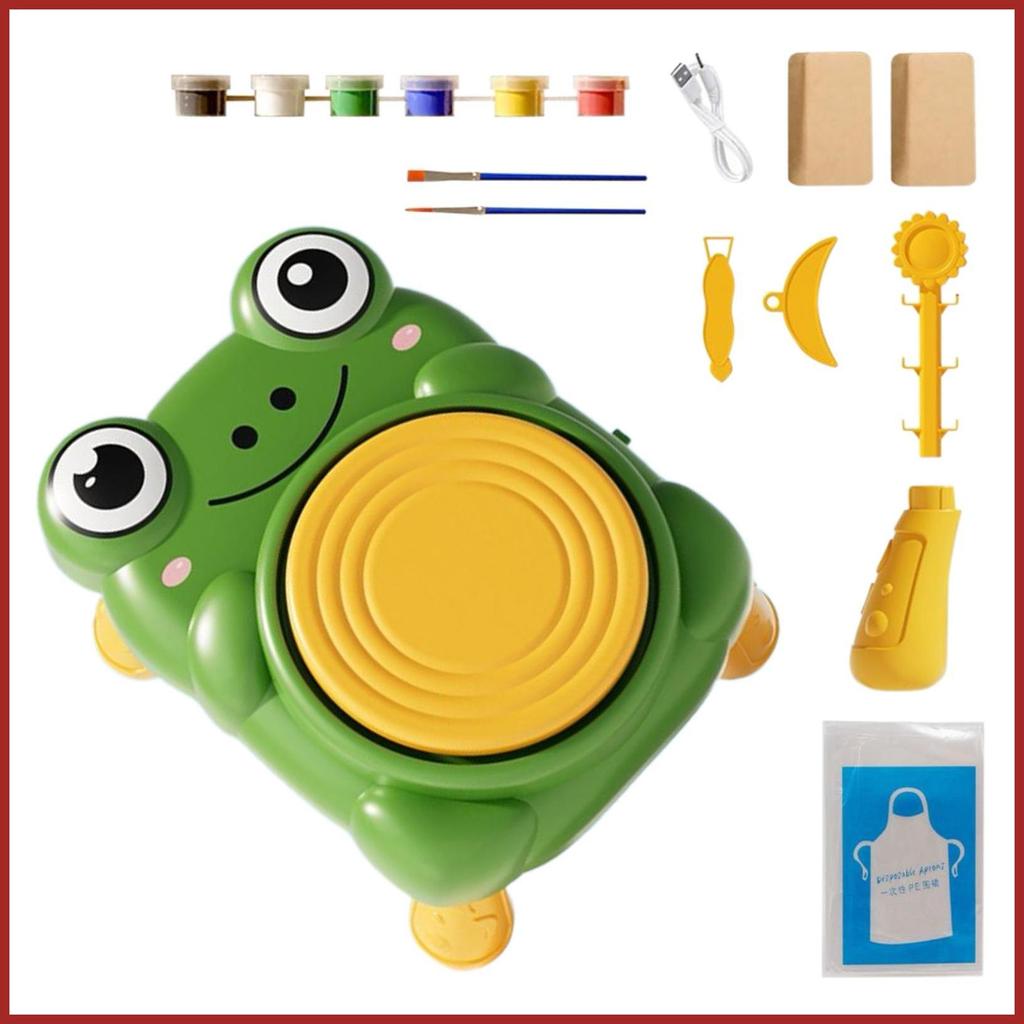 Bộ bánh xe gốm cho trẻ em Bộ đồ gốm đất sét cho trẻ mới biết đi Dụng cụ điêu khắc đất sét giáo dục dành cho người mới bắt đầu Học sinh Bé gái koapavn