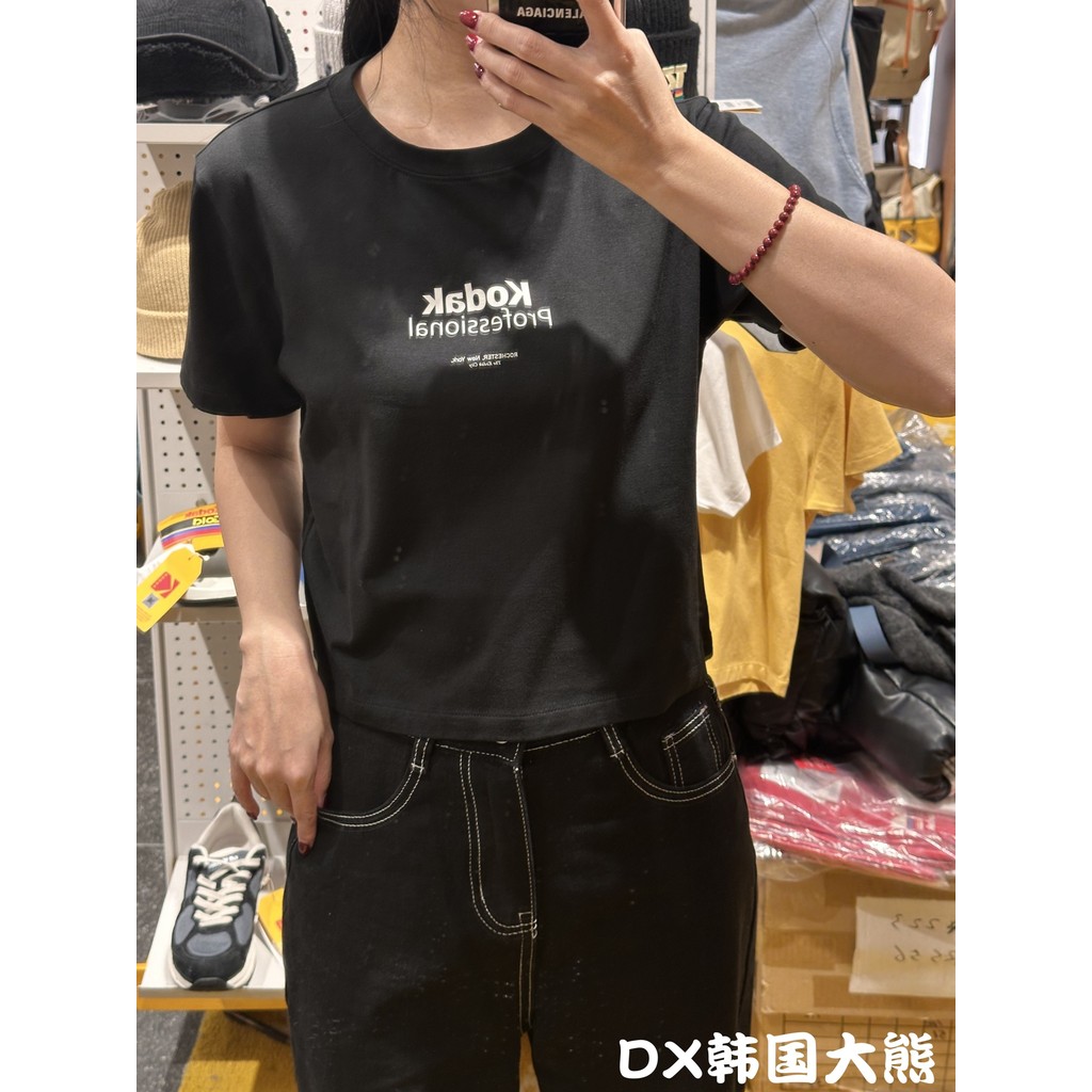 Bán Áo thun nam ngắn tay in hình KODAK thời trang hàn quốc Áo thun cổ tròn dáng rộng Unisex
