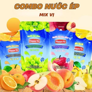 Nước Ép Trái Cây Đóng Gói 80ml 6 Vị Cam, Nho,Táo Đào, Lê, Xoài, Dâu