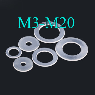 vòng đệm nhựa phẳng Long đền nhựa trắng các cỡ ，vòng đệm Cao Su PE M3-M20 [JYD-ZZ-Z]