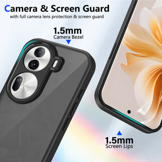 Dành Cho OPPO Reno 11 Pro 5G Ốp điện thoại Cứng Mờ Da-Cảm Giác Mềm Khung TPU Chống Sốc Mỏng Vỏ