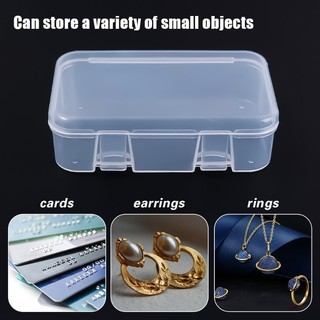 3 / 6 / 9 Hộp đựng đồ trang sức trong suốt bằng nhựa - Đồ nhỏ DIY Chống bụi C có nắp
