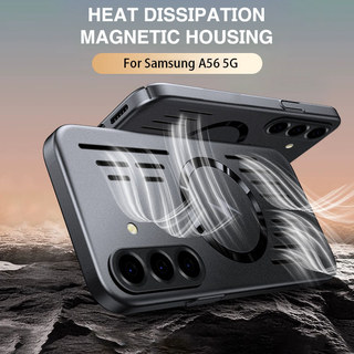 Ốp điện thoại tản nhiệt sạc không dây từ tính cho Samsung Galaxy A56 A55 5G Vỏ cứng siêu mỏng đơn giản