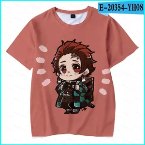GN Demon Slayer Trẻ Em Rời Áo Tanjirou Nezuko Nữ Tay Ngắn Trang Phục Hóa Trang Trẻ Em Thùng Tee Bé Trai Grils N