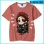 GN Demon Slayer Trẻ Em Rời Áo Tanjirou Nezuko Nữ Tay Ngắn Trang Phục Hóa Trang Trẻ Em Thùng Tee Bé Trai Grils N