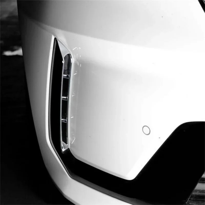 Dành Cho Xe Kia Sorento MQ4 2021-2023 ABS Crom Bạc Sợi Carbon Phong Cách Cản Trước Lỗ Thông Khí Đèn Sương Mù Trang Trí Ngoại Thất