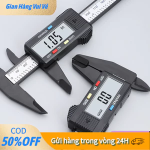 Máy đo kỹ thuật số 150mm, thước kẹp điện tử màn hình LCD, đo nhanh chuẩn, chất liệu cao cấp