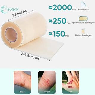 Chenlongshang Hydrocolloid Cuộn để chăm sóc vết thương Băng dán Hydrocolloid có khả năng tự dính, băng vết loét giường, thấm hút cao EN