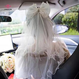 HWETR Thanh Lịch Đôi Nơ Cô Dâu: Mũ Ren Tinh Tế Cho Đám Cưới Của Bạn Với Nơ Trắng Thánh Kẹp Tóc Cho Đám Cưới Mũ Đội Đầu Mới