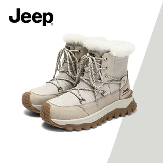 Giày bốt tuyết JEEP dành cho nữ chống lạnh ấm áp dày ngoài trời chống trượt Dụng cụ chống mài mòn