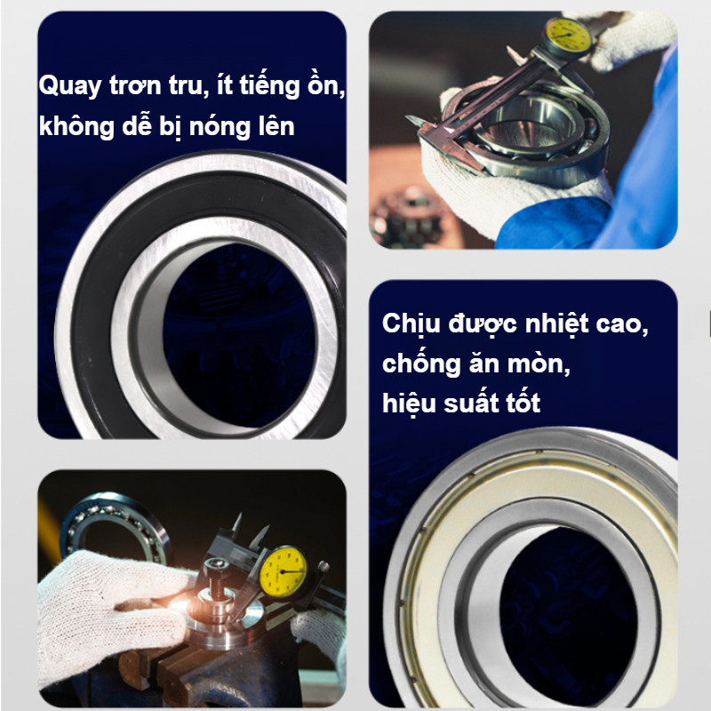 Combo 10 Vòng Bi (Bạc Đạn) Xe Máy 6201/6203 - Chống Bụi, Chống Nước, Hàng Chính Hãng