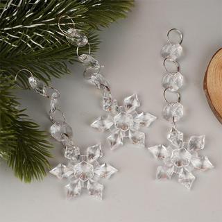 [sportoutdoor] 10 / 30 Chiếc Bông Tuyết Đồ Trang Trí Giáng Sinh Lăng Kính Pha Lê Đá Cho Cây Giáng Sinh Acrylic Trong Suốt Trang Trí Bông Tuyết [out]