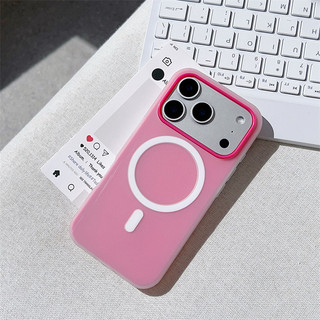 Vỏ từ tính màu kẹo hồng xanh hồng HỒNG cho IPhone 17 16 15 14 13 12 11 16e Air Pro Max X XS XR XSMAX 7 8 + Plus SE 2020 2022 Vỏ màu cam kẹo GDKK