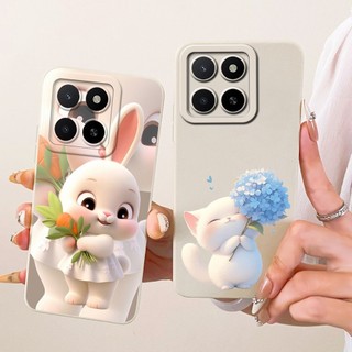 Ốp Lưng Cho Honor X5b Plus Vỏ Bảo Vệ Camera Hoạt Hình Dễ Thương Thỏ Mèo Silicon Lỏng Vỏ Mềm Cho HonorX5b Plus Capa